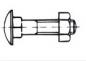 Preview: Schloßschraube mit Mutter  M 8 x 55 DIN 603 Verzinkt 1 Stk.