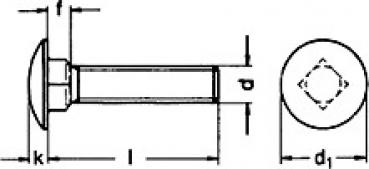 Schloßschraube M 10 x 100 DIN 603 A2 100 Stk.