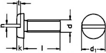 Flachkopfschraube mit Schlitz 6 x 16 DIN 85 A2 100 Stk.