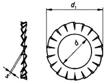 Fächerscheiben M 5 Form A DIN 6798 A2  500 Stk.