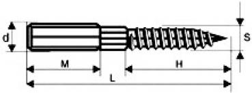 Stockschrauben 6 x 40 Verzinkt 100 Stk.