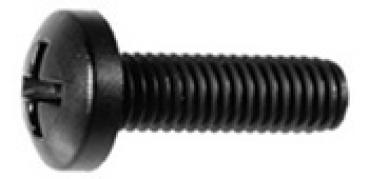 Linsenkopfschraube mit Kreuzschlitz  M 2 x 8 DIN 7985 Edelstahl Schwarz 100 Stk.