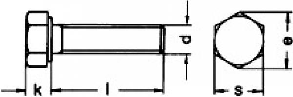 Sechskantschraube M 8 x 110 DIN 933 A2 50 Stk.