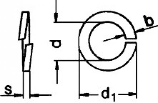 Federring M 12 Edelstahl A2  DIN 127 100 Stk.